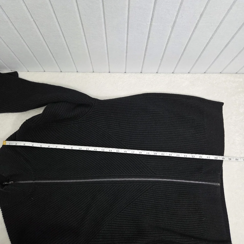 Banana Republic FISHERMAN SWEATER JACKET Black Men's Cardigan Sweater Size L‎